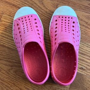 Pink size 12 native shoes barely worn